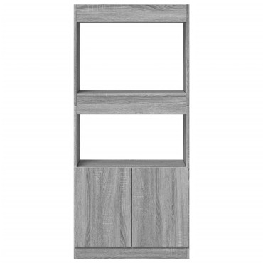 vidaXL Ντουλάπι Γκρι Sonoma 63x33x140cm από Επεξεργασμένο Ξύλο 1 τεμ.