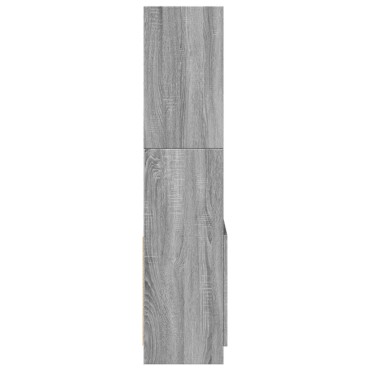 vidaXL Ντουλάπι Γκρι Sonoma 63x33x140cm από Επεξεργασμένο Ξύλο 1 τεμ.