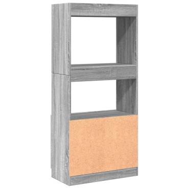 vidaXL Ντουλάπι Γκρι Sonoma 63x33x140cm από Επεξεργασμένο Ξύλο 1 τεμ.