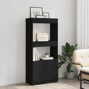 vidaXL Ντουλάπι Μαύρο 63x33x140cm από Επεξεργασμένο Ξύλο 1 τεμ.