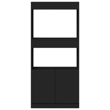 vidaXL Ντουλάπι Μαύρο 63x33x140cm από Επεξεργασμένο Ξύλο 1 τεμ.