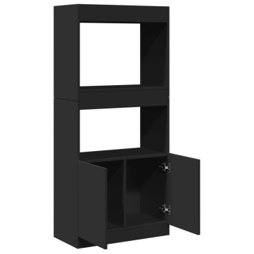 vidaXL Ντουλάπι Μαύρο 63x33x140cm από Επεξεργασμένο Ξύλο 1 τεμ.