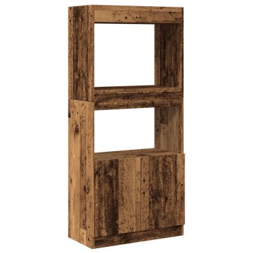 vidaXL Ντουλάπι Όψη Παλαιού Ξύλου 63x33x140cm Επεξεργασμένο Ξύλο 1 τεμ.