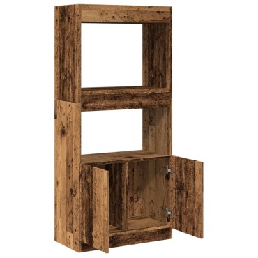 vidaXL Ντουλάπι Όψη Παλαιού Ξύλου 63x33x140cm Επεξεργασμένο Ξύλο 1 τεμ.