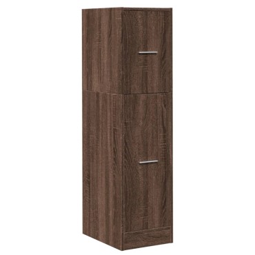 vidaXL Συρταριέρα Γενικής Χρήσης Καφέ Δρυς 30x41x118cm Επεξ. Ξύλο 1 τεμ.