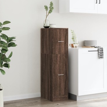 vidaXL Συρταριέρα Γενικής Χρήσης Καφέ Δρυς 30x41x118cm Επεξ. Ξύλο 1 τεμ.