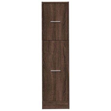 vidaXL Συρταριέρα Γενικής Χρήσης Καφέ Δρυς 30x41x118cm Επεξ. Ξύλο 1 τεμ.