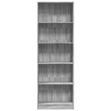 vidaXL Βιβλιοθήκη Γκρι Sonoma 60x24x176cm από Επεξεργασμένο Ξύλο 1 τεμ.