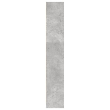 vidaXL Βιβλιοθήκη Γκρι Σκυροδέματος 80x24x143cm Επεξεργ. Ξύλο 1 τεμ.