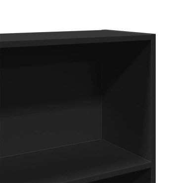 vidaXL Βιβλιοθήκη Μαύρη 80x24x143cm από Επεξεργασμένο Ξύλο 1 τεμ.