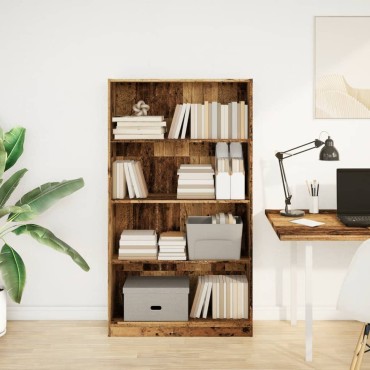 vidaXL Βιβλιοθήκη Όψη Παλαιού Ξύλου 80x24x143cm Επεξεργασμένο Ξύλο 1 τεμ.