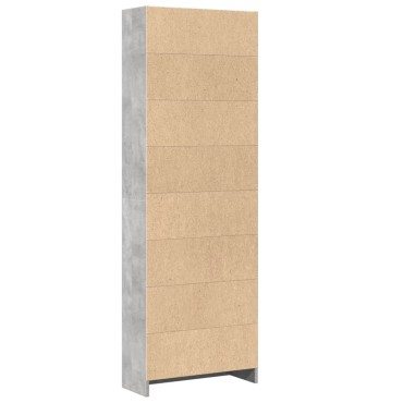 vidaXL Βιβλιοθήκη Γκρι Σκυροδέματος 60x24x176cm Επεξεργ. Ξύλο 1 τεμ.