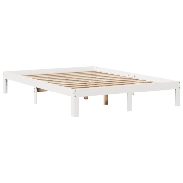 vidaXL Κρεβάτι Βιβλιοθήκη Χωρίς Στρώμα 150x200 εκ Μασίφ Ξύλο Πεύκου