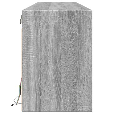 vidaXL Έπιπλο Τοίχου Τηλεόρασης με LED Γκρι Sonoma 180x31x45cm