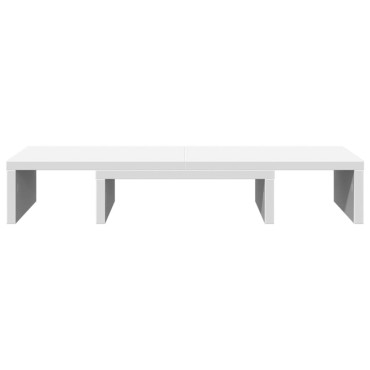 vidaXL Βάση Οθόνης Ρυθμιζόμενο Λευκό 60x24x10,5 εκ. από Επεξ. Ξύλο