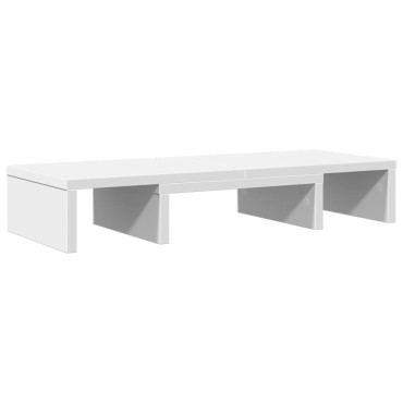 vidaXL Βάση Οθόνης Ρυθμιζόμενο Λευκό 60x24x10,5 εκ. από Επεξ. Ξύλο