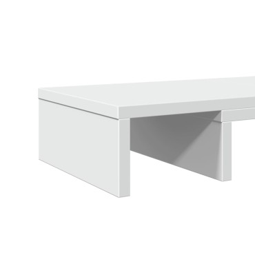 vidaXL Βάση Οθόνης Ρυθμιζόμενο Λευκό 60x24x10,5 εκ. από Επεξ. Ξύλο