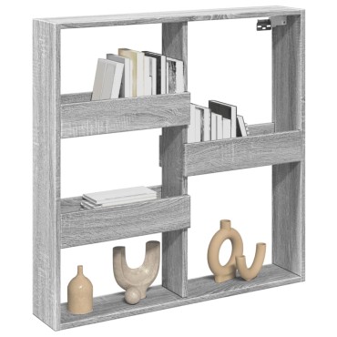 vidaXL Ντουλάπι Τοίχου Γκρι Sonoma 80x15x80cm Επεξεργασμένο Ξύλο 1 τεμ.