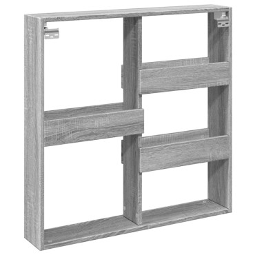 vidaXL Ντουλάπι Τοίχου Γκρι Sonoma 80x15x80cm Επεξεργασμένο Ξύλο 1 τεμ.