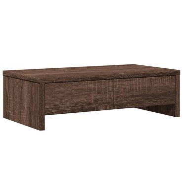 vidaXL Βάση Οθόνης με Συρτάρια Καφέ Δρυς 50x27x15 εκ. Επεξεργ. Ξύλο