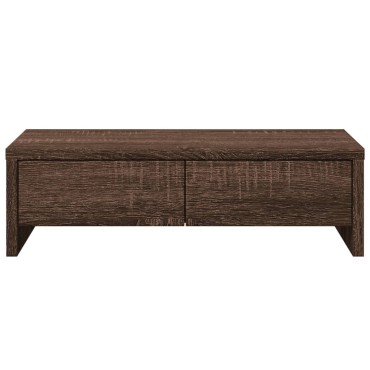 vidaXL Βάση Οθόνης με Συρτάρια Καφέ Δρυς 50x27x15 εκ. Επεξεργ. Ξύλο