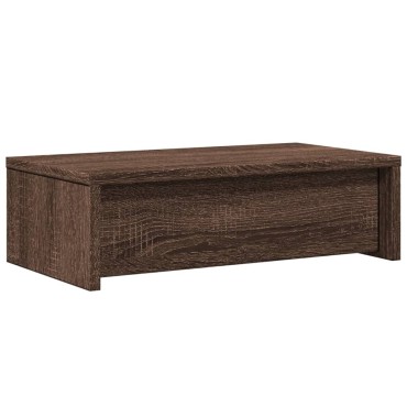 vidaXL Βάση Οθόνης με Συρτάρια Καφέ Δρυς 50x27x15 εκ. Επεξεργ. Ξύλο