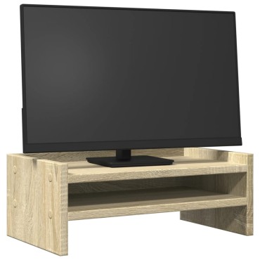vidaXL Βάση Οθόνης Χρώμα Sonoma Δρυς 42x24x16 εκ. από Επεξ. Ξύλο