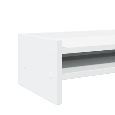 vidaXL Βάση Οθόνης Λευκή 42x24x16 εκ. από Επεξ. Ξύλο
