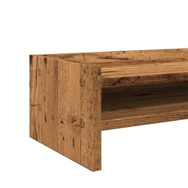 vidaXL Βάση Οθόνης Όψη Παλαιού Ξύλου 42x24x16 εκ. από Επεξ. Ξύλο