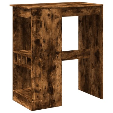 vidaXL Τραπέζι Μπαρ με Ράφια Δρυς 90x47,5x103,5cm Επεξεργ. Ξύλο 1 τεμ.