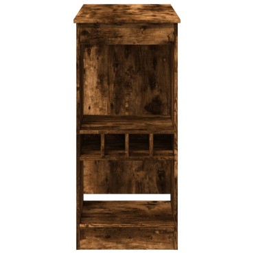 vidaXL Τραπέζι Μπαρ με Ράφια Δρυς 90x47,5x103,5cm Επεξεργ. Ξύλο 1 τεμ.