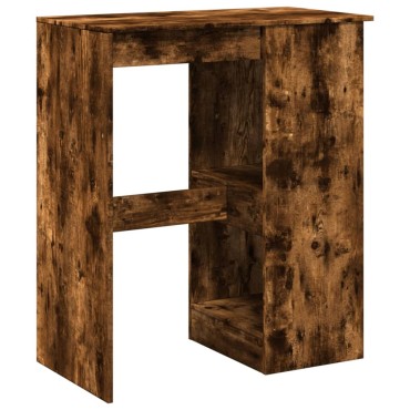 vidaXL Τραπέζι Μπαρ με Ράφια Δρυς 90x47,5x103,5cm Επεξεργ. Ξύλο 1 τεμ.