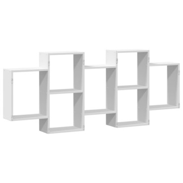 vidaXL Ραφιέρα Τοίχου Λευκό 159x18x65cm από Επεξεργασμένο Ξύλο 1 τεμ.