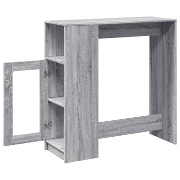 vidaXL Τραπέζι Μπαρ Γκρι Sonoma 101x40x103,5cm από Επεξεργ. Ξύλο 1 τεμ.