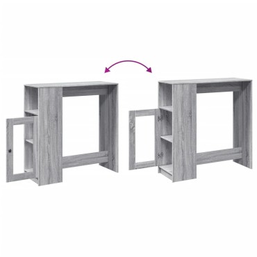 vidaXL Τραπέζι Μπαρ Γκρι Sonoma 101x40x103,5cm από Επεξεργ. Ξύλο 1 τεμ.