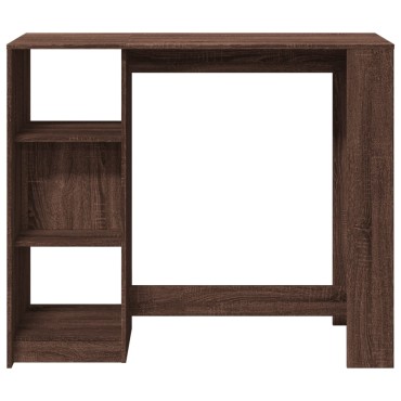 vidaXL Τραπέζι Κονσόλα με Ράφι Καφέ Δρυς 124x46x103,5cm Επεξεργ. Ξύλο 1 τεμ.
