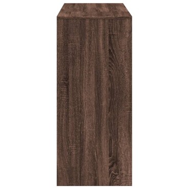 vidaXL Τραπέζι Κονσόλα με Ράφι Καφέ Δρυς 124x46x103,5cm Επεξεργ. Ξύλο 1 τεμ.