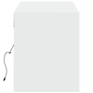 vidaXL Έπιπλο Τοίχου Τηλεόρασης με LED Λευκό 140x31x38cm
