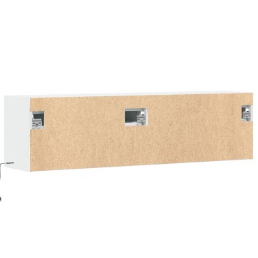 vidaXL Έπιπλο Τοίχου Τηλεόρασης με LED Λευκό 140x31x38cm