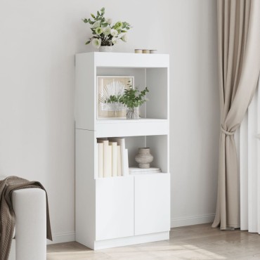 vidaXL Ντουλάπι Λευκό 63x33x140cm από Επεξεργασμένο Ξύλο 1 τεμ.