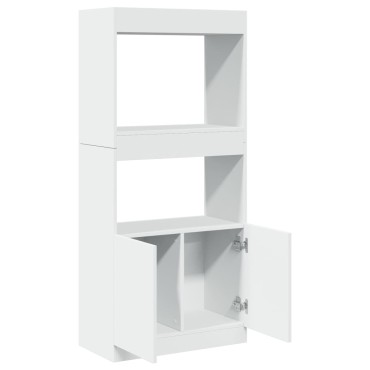 vidaXL Ντουλάπι Λευκό 63x33x140cm από Επεξεργασμένο Ξύλο 1 τεμ.