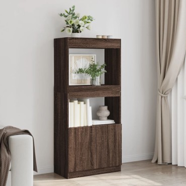 vidaXL Ντουλάπι Καφέ Δρυς 63x33x140cm από Επεξεργασμένο Ξύλο 1 τεμ.