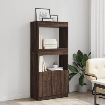 vidaXL Ντουλάπι Καφέ Δρυς 63x33x140cm από Επεξεργασμένο Ξύλο 1 τεμ.