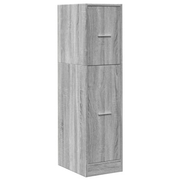 vidaXL Συρταριέρα Γενικής Χρήσης Γκρι Sonoma 30x41x118cm Επεξ. Ξύλο 1 τεμ.