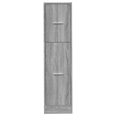 vidaXL Συρταριέρα Γενικής Χρήσης Γκρι Sonoma 30x41x118cm Επεξ. Ξύλο 1 τεμ.