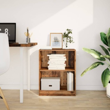 vidaXL Βιβλιοθήκη Όψη Παλαιού Ξύλου 60x24x76cm Επεξεργασμένο Ξύλο 1 τεμ.
