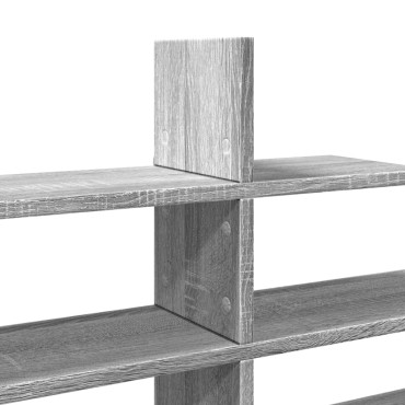 vidaXL Ραφιέρα Τοίχου Γκρι Sonoma 124,5x18x60,5cm Επεξεργασμένο Ξύλο 1 τεμ.