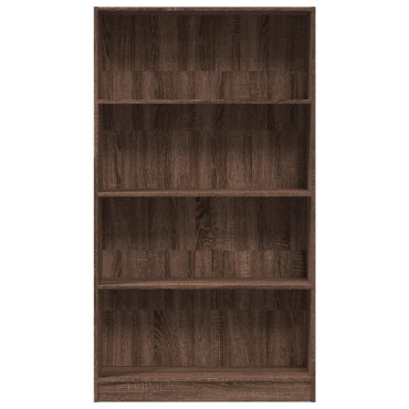 vidaXL Βιβλιοθήκη Καφέ Δρυς 80x24x143cm από Επεξεργασμένο Ξύλο 1 τεμ.