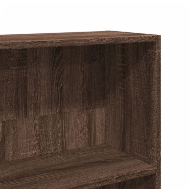 vidaXL Βιβλιοθήκη Καφέ Δρυς 80x24x143cm από Επεξεργασμένο Ξύλο 1 τεμ.