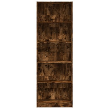 vidaXL Βιβλιοθήκη Καπνιστή Δρυς 60x24x176cm από Επεξεργασμένο Ξύλο 1 τεμ.